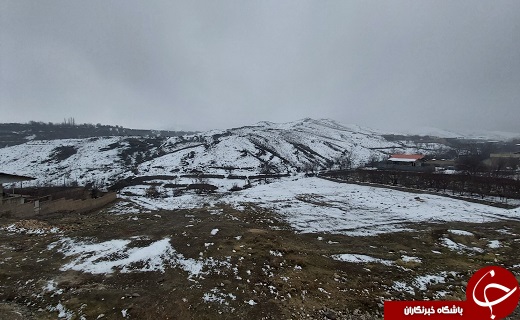 لباس سفید زمستان بر تن روستای خاوه+تصاویر