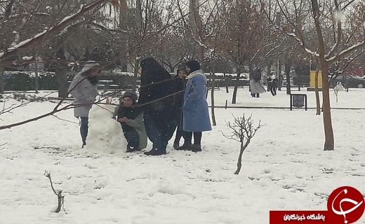 شادی&zwnj;های کودکانه در یک روز برفی + تصاویر