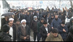 تشیع پیکر پاک شهید امیر حسین سعیدی نیا از شهدای سانحه ی هوای در مهرشهر کرج