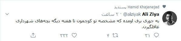 تهران برفی، فعالیت مجازی امروز هنرمندان را به خود اختصاص داد