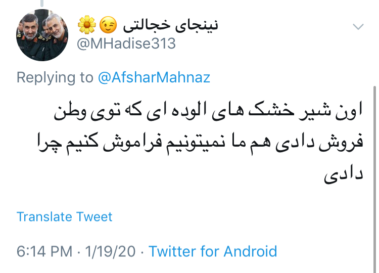 نظر کاربران به پست جنجالی مهناز افشار درباره هواپیمای اوکراینی؛ چند می&zwnj;گیری توئیت می&zwnj;زنی؟