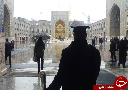 تصاویر روز برفی در حرم مطهر امام رضا(ع)