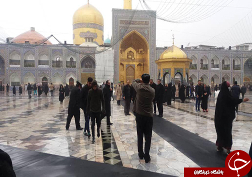 تصاویر روز برفی در حرم مطهر امام رضا(ع)