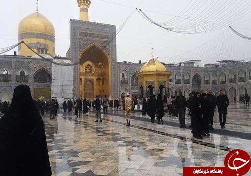 تصاویر روز برفی در حرم مطهر امام رضا(ع)