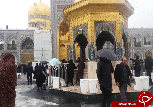 تصاویر روز برفی در حرم مطهر امام رضا(ع)