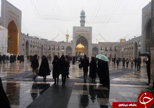 تصاویر روز برفی در حرم مطهر امام رضا(ع)