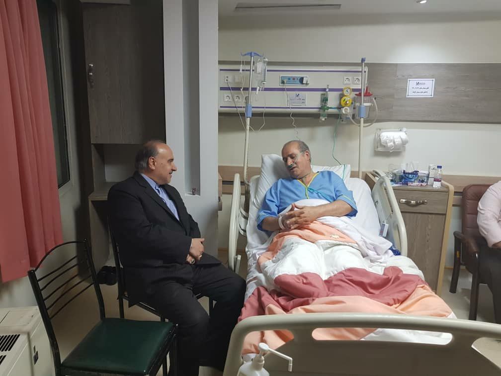 عیادت علی پروین از رئیس فدراسیون فوتبال