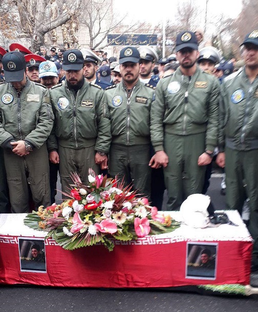 پیکر شهید رحمانی خلبان میگ ۲۹ ارتش تشییع شد