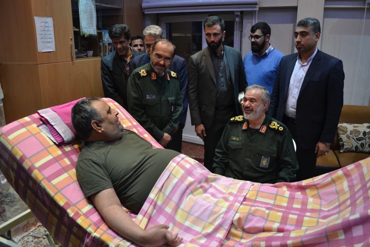 بازدید سردار فدوی از آسایشگاه جانبازان ثارالله تهران + تصاویر