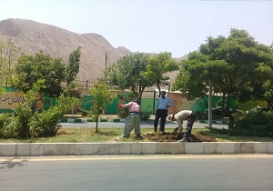 ارتقاء خدمات توسعه فضای سبز شهری در ایذه