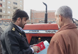 پلاک گذاری ماشین آلات کشاورزی در کلاله