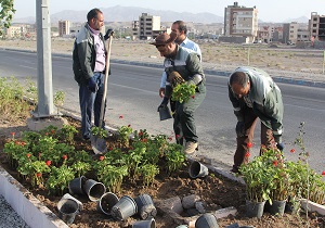 شهر ایذه گل کاری شد