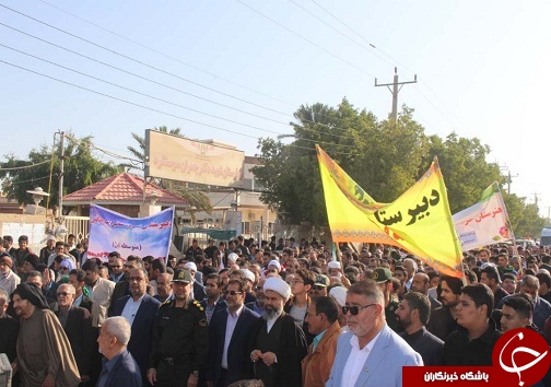 تجدید بیعت اهالی دشت آزادگان با انقلاب و مقام معظم رهبری