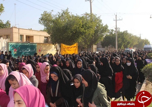 تجدید بیعت اهالی دشت آزادگان با انقلاب و مقام معظم رهبری