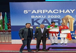 ورزشکار صوفیانی، مقام دوم مسابقات بین المللی کاراته باکو