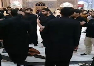 مراسم عزاداری هندی‌ها در حرم حضرت معصومه (س) + فیلم