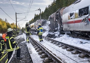 آتش‌سوزی در ایستگاه مرکزی قطار شهر اشتوتگارت
