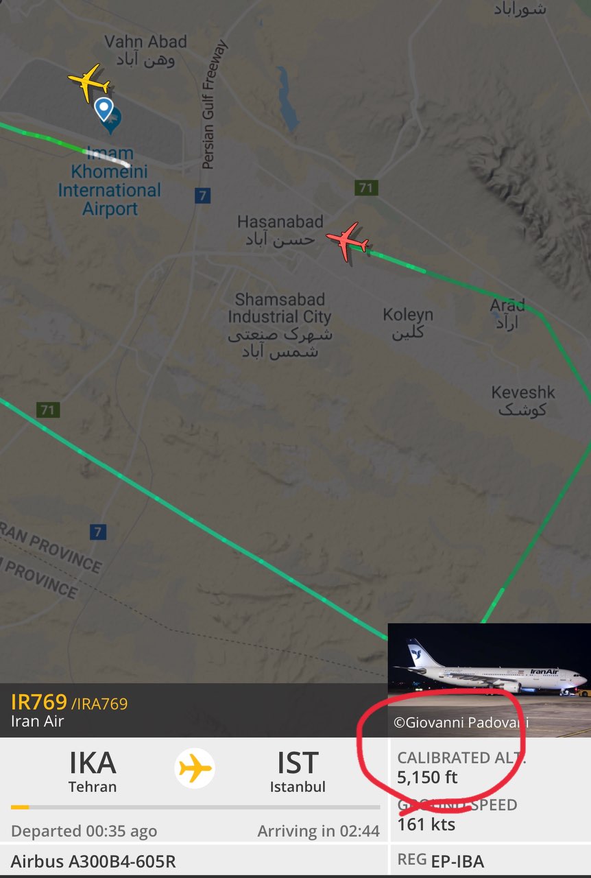 هواپیمای تهران استانبول بعد از پرواز به فرودگاه امام خمینی برگشت