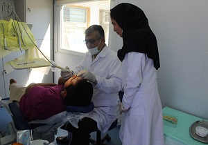 کاروان خدمات پزشکی سپاه استان در محله مسکن مهر سمنان