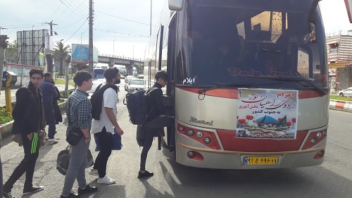 اعزام دانش آموزان خمامی به مناطق عملیاتی جنوب کشور