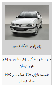 قیمت محصولات ایران خودرو در ۱۶ بهمن