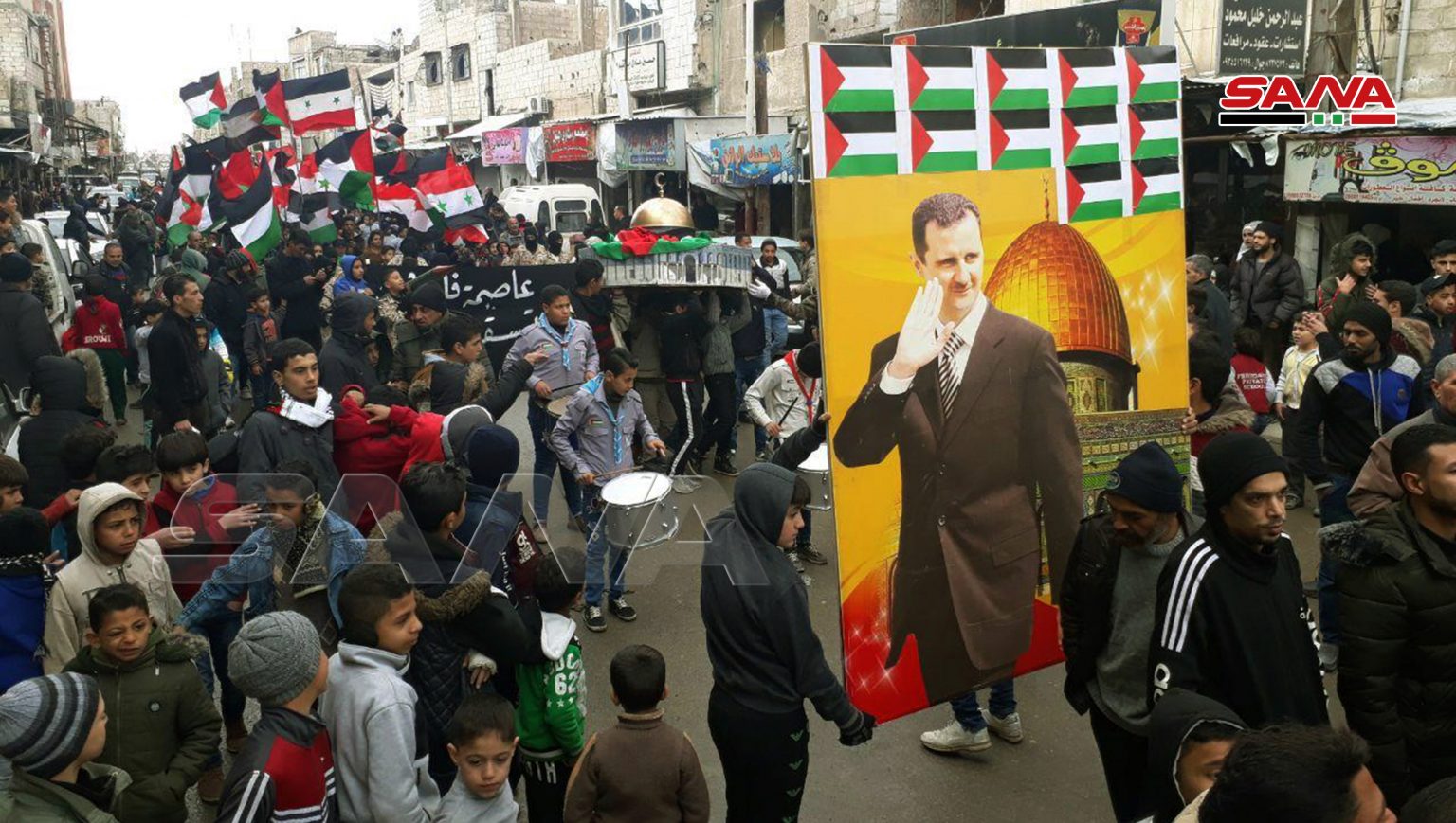 تظاهرات فلسطینیان مقیم سوریه علیه معامله قرن+ تصاویر