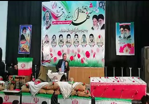 مراسم یادواره شهدا در روستای «رزق‌آباد» + فیلم