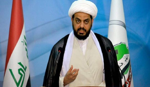 قیس خزعلی: آمریکا زمان خروج نیروهایش از عراق را ابلاغ کرده است