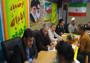 دیدار حضوری رئیس و مسئولان واحد‌های زندان با مددجویان مهاباد