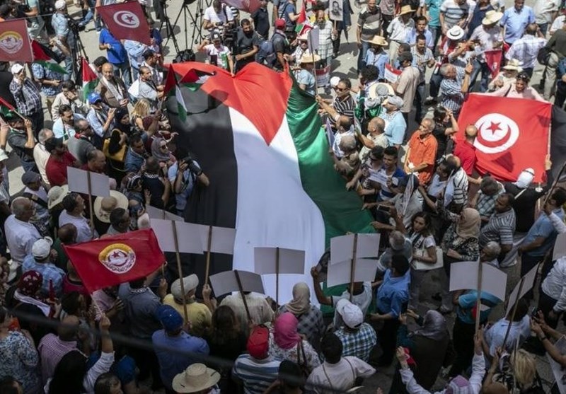 تظاهرات مردم تونس و مغرب در حمایت از آرمان فلسطین