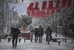 بارش شدید برف در رشت