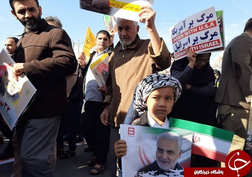 حضور مردم انقلابی اهواز در راهپیمایی ۲۲ بهمن