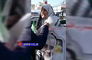 عرض ارادت یک پیرزن ۱۰۰ ساله به سردار سلیمانی