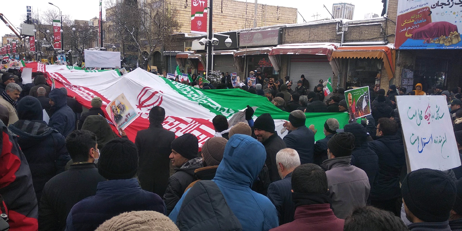 آغاز راهپیمایی ۲۲ بهمن ۹۸ در زنجان + تصاویر