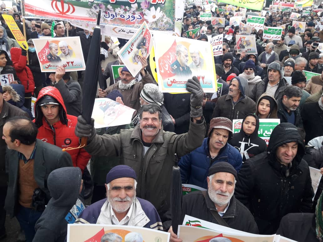برف و سرما هم حریف مردم انقلابی نهاوند نشد