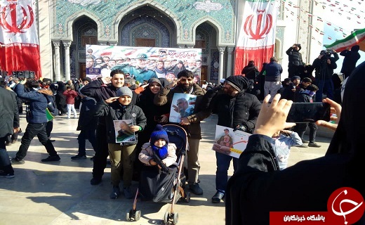 راهپیمایی با شکوه ۲۲ بهمن در قم/سرمای هوای قم مانع حضور پرشور مردم قم نشد