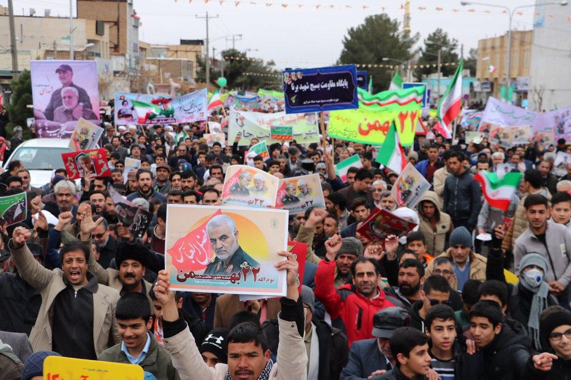 تجدید بیعت مردم تربت جام با آرمانهای انقلاب با حضور پرشور در راهپیمایی ۲۲ بهمن