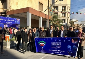 حضور پرشور کارکنان مخابرات منطقه خوزستان در راهپیمایی ۲۲ بهمن