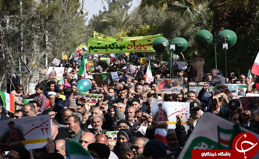 خروش انقلابی مردم شهرستان&zwnj;های استان یزد در راهپیمایی ۲۲ بهمن