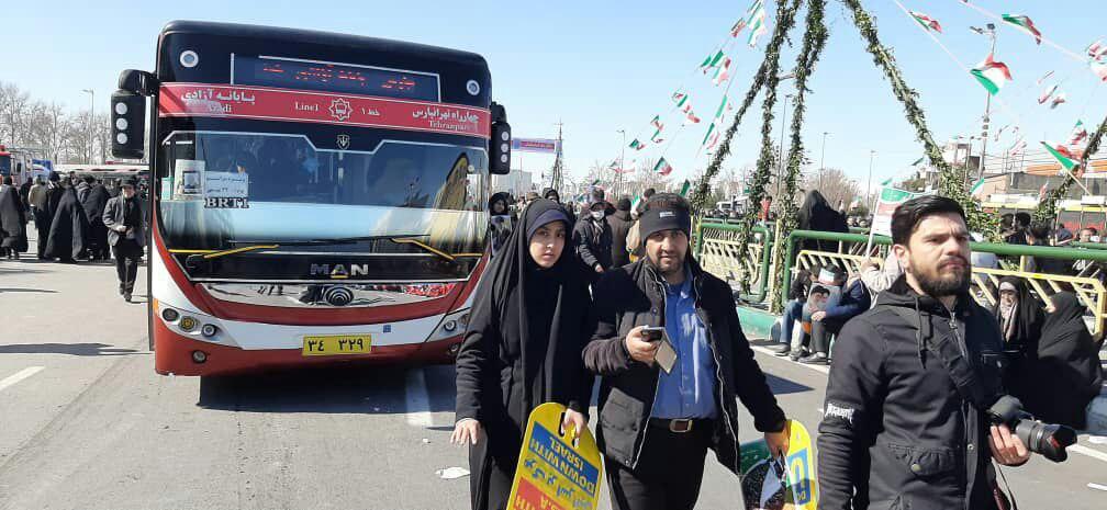 جابه&zwnj;جایی رایگان شرکت کنندگان در راهپیمایی ۲۲ بهمن توسط ناوگان اتوبوسرانی