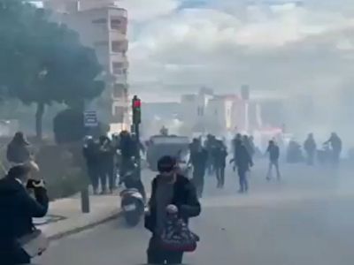 تلاش آشوبگران برای جلوگیری از برگزاری جلسه رای اعتماد مجلس لبنان به کابینه جدید + فیلم