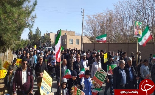 خروش انقلابی مردم شهرستان&zwnj;های استان یزد در راهپیمایی ۲۲ بهمن به روایت تصویر