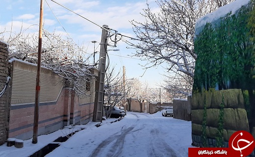 پیرهن سفید زمستان بر تن روستای خاوه+عکس