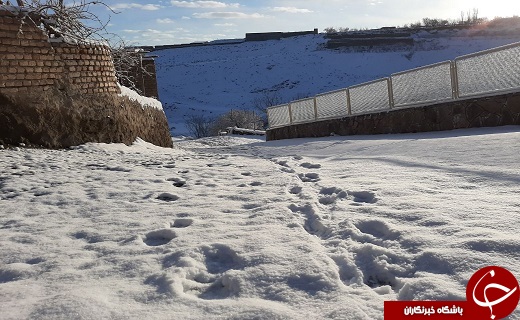 پیرهن سفید زمستان بر تن روستای خاوه+عکس