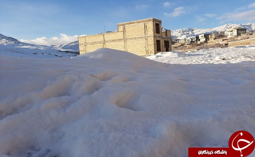 پیرهن سفید زمستان بر تن روستای خاوه+عکس