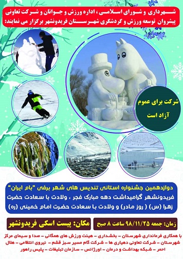 دوازدهمین جشنواره استانی تندیس های برفی