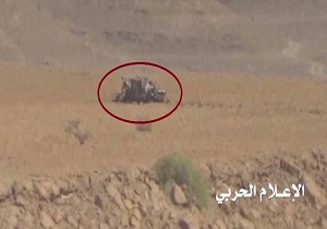 انهدام خودروی نظامی ائتلاف سعودی در جنوب عربستان