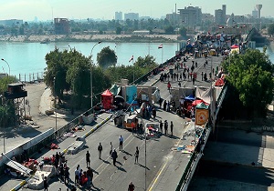 بازگشایی پل‌ مهم بغداد که ماه‌ها به دنبال اعتراضات بسته شده بود