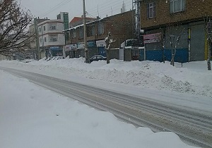 بارش برف در خلخال + فیلم