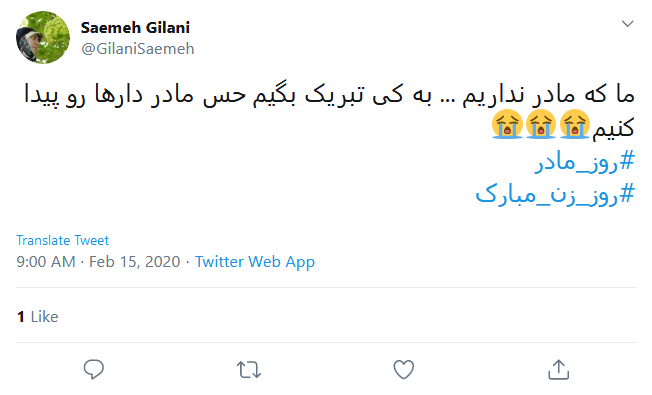 تبریک کاربران فضای مجاز به مناسبت روز مادر